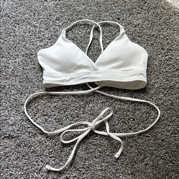 SHEIN Other - SHEIN White Halter Bikini Top with Wrap Design